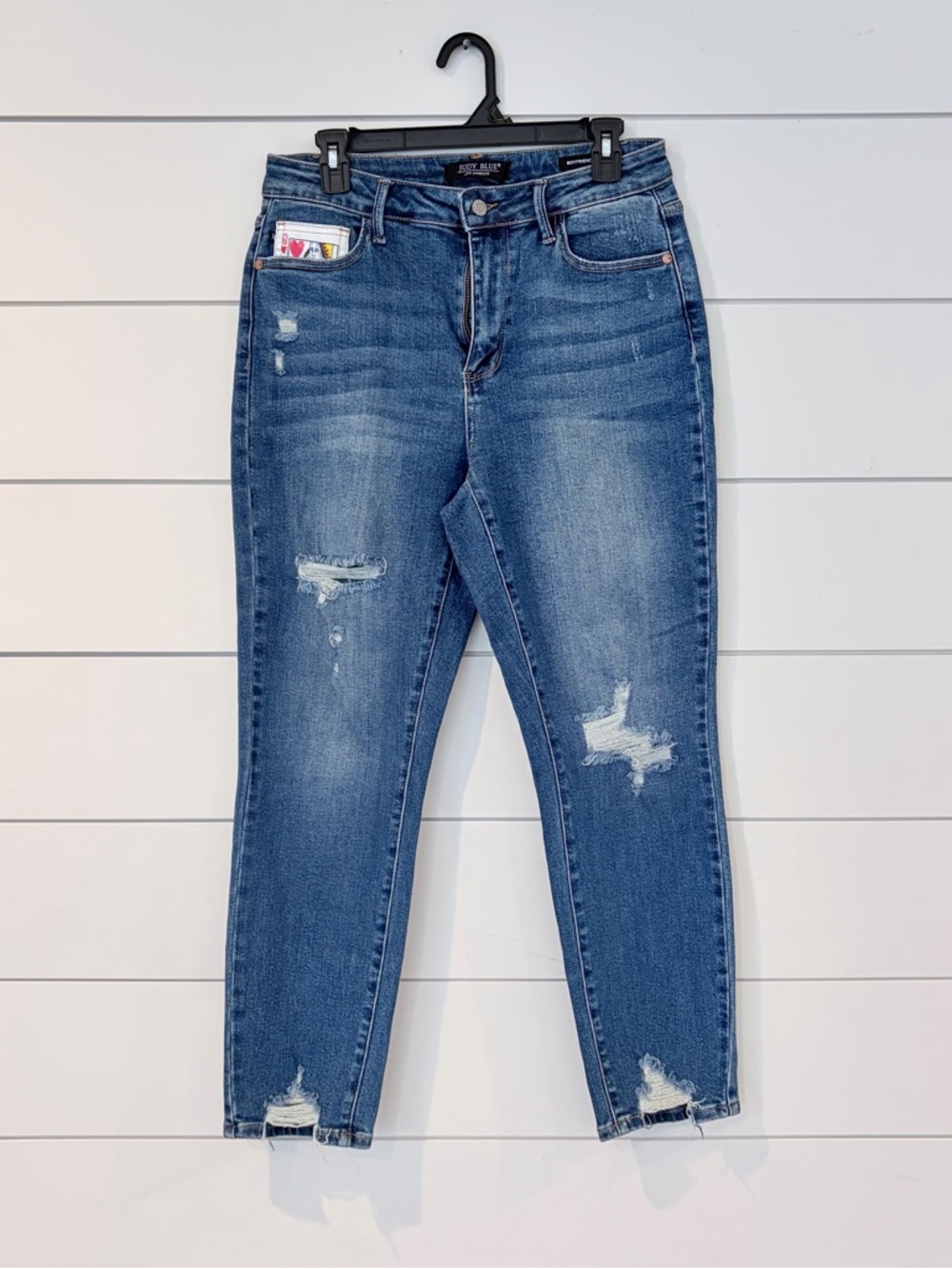 Judy Blue Boyfriend Jeans Distressed Y2K Casual Stretch Denim 9/29 Normcore